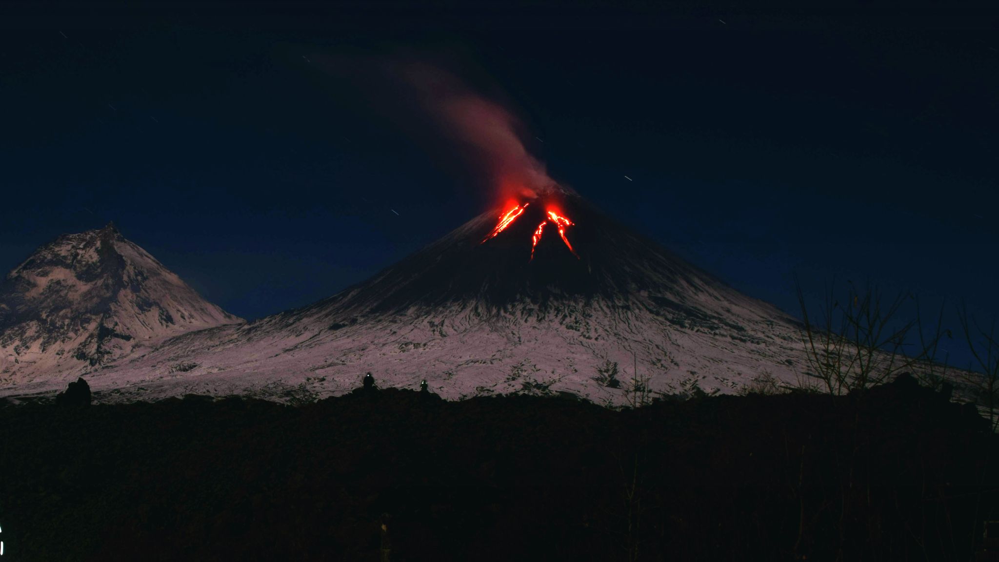 Извержение Ключевского вулкана, октябрь 2016 года (с) Евгений Карпов